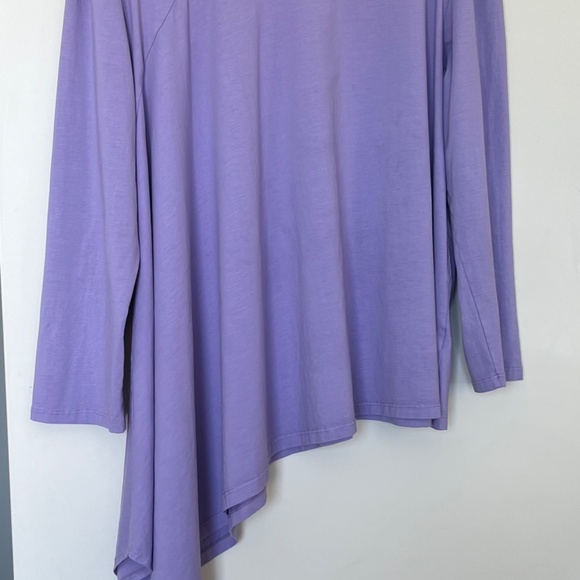 Asymmetrical long sleeve cotton tshirt - Picture 8 of 9